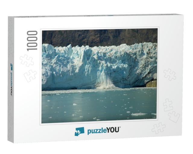 A Chunk of Ice Falling Off a Glacier, in Glacier Bay Nati... Jigsaw Puzzle with 1000 pieces