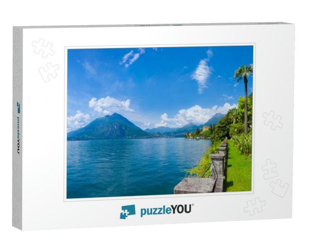 Sunny Panorama on Lake Como... Jigsaw Puzzle