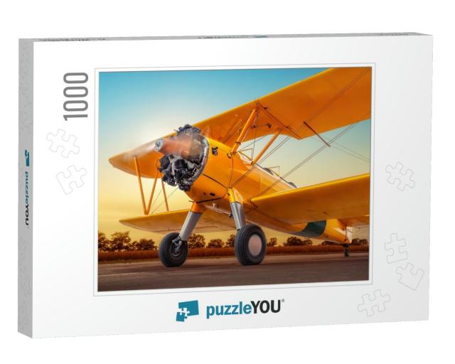 Historical Aircraft on a Runway... Jigsaw Puzzle with 1000 pieces