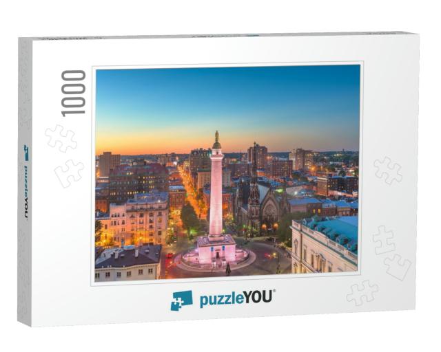 Baltimore, Maryland, USA Cityscape At Mt. Vernon & the Was... Jigsaw Puzzle with 1000 pieces
