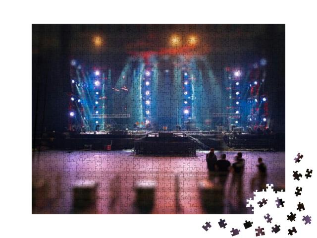 Preparing the Stage for a Concert in the Open Air... Jigsaw Puzzle with 1000 pieces