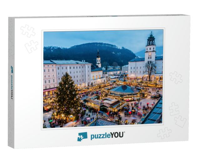 Salzburg, Austria. Christmas Market in the Old Town of Sa... Jigsaw Puzzle