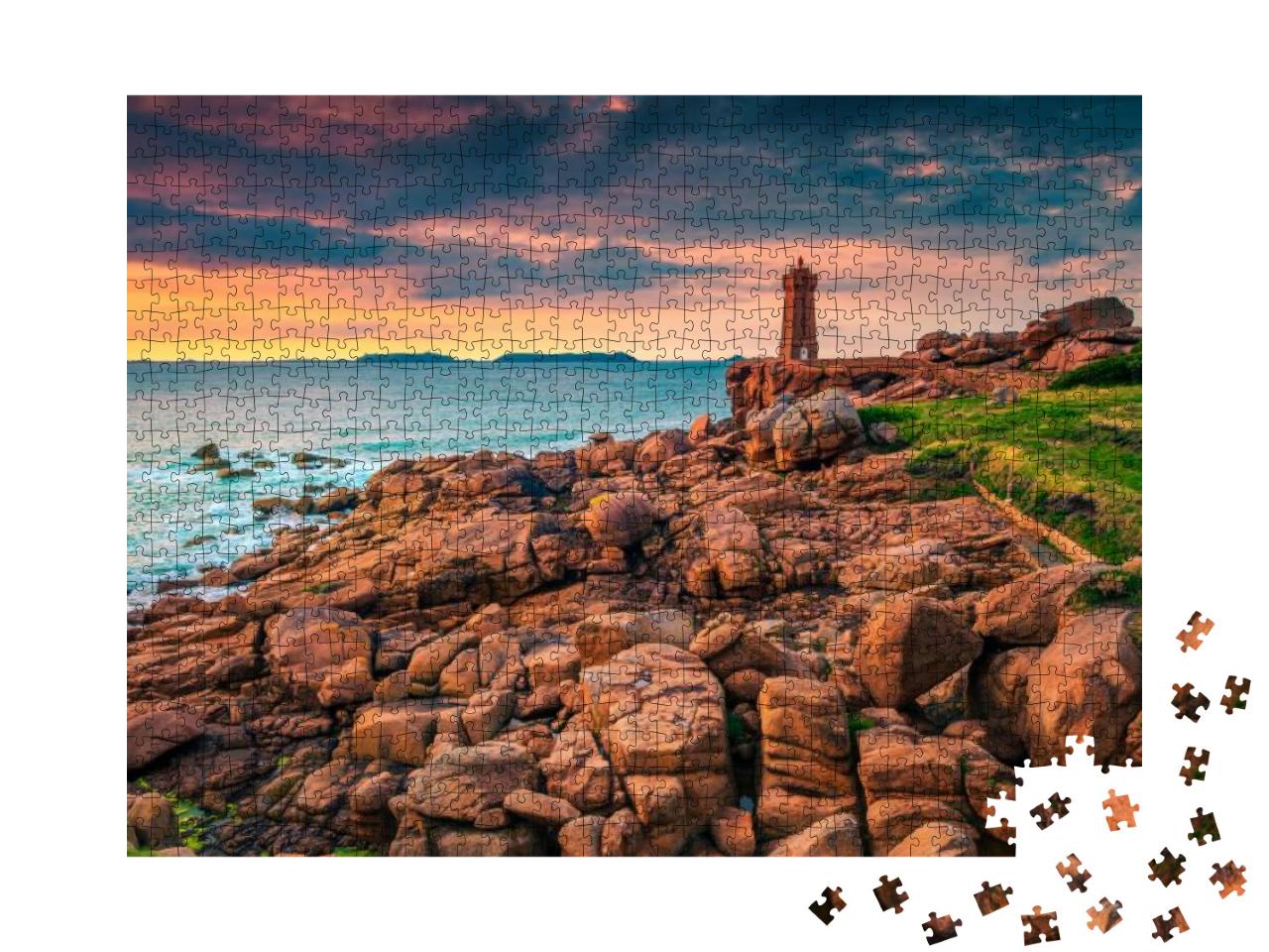 Picturesque Place with Pink Granite Rocks & Spectacular L... Jigsaw Puzzle with 1000 pieces