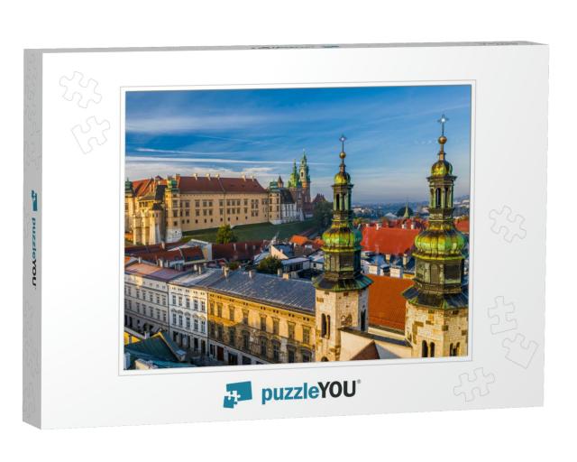 Downtown in Cracow. View of the Wawel Castle... Jigsaw Puzzle