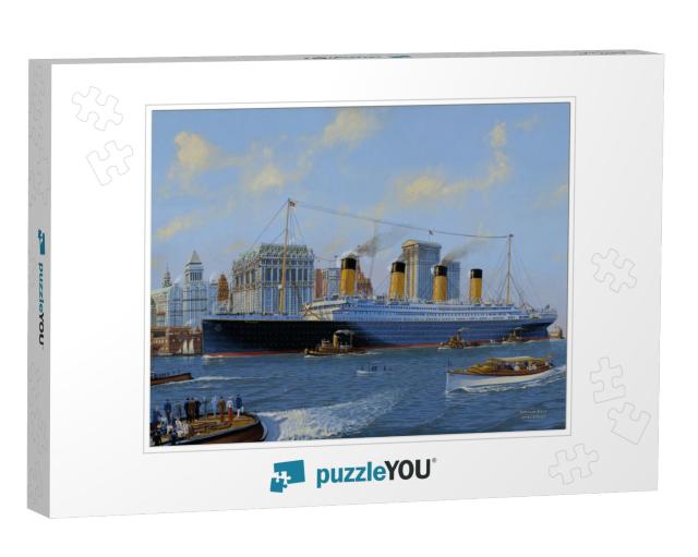 RMS Titanic Passing Lower Manhattan, What-If  #2 Jigsaw Puzzle