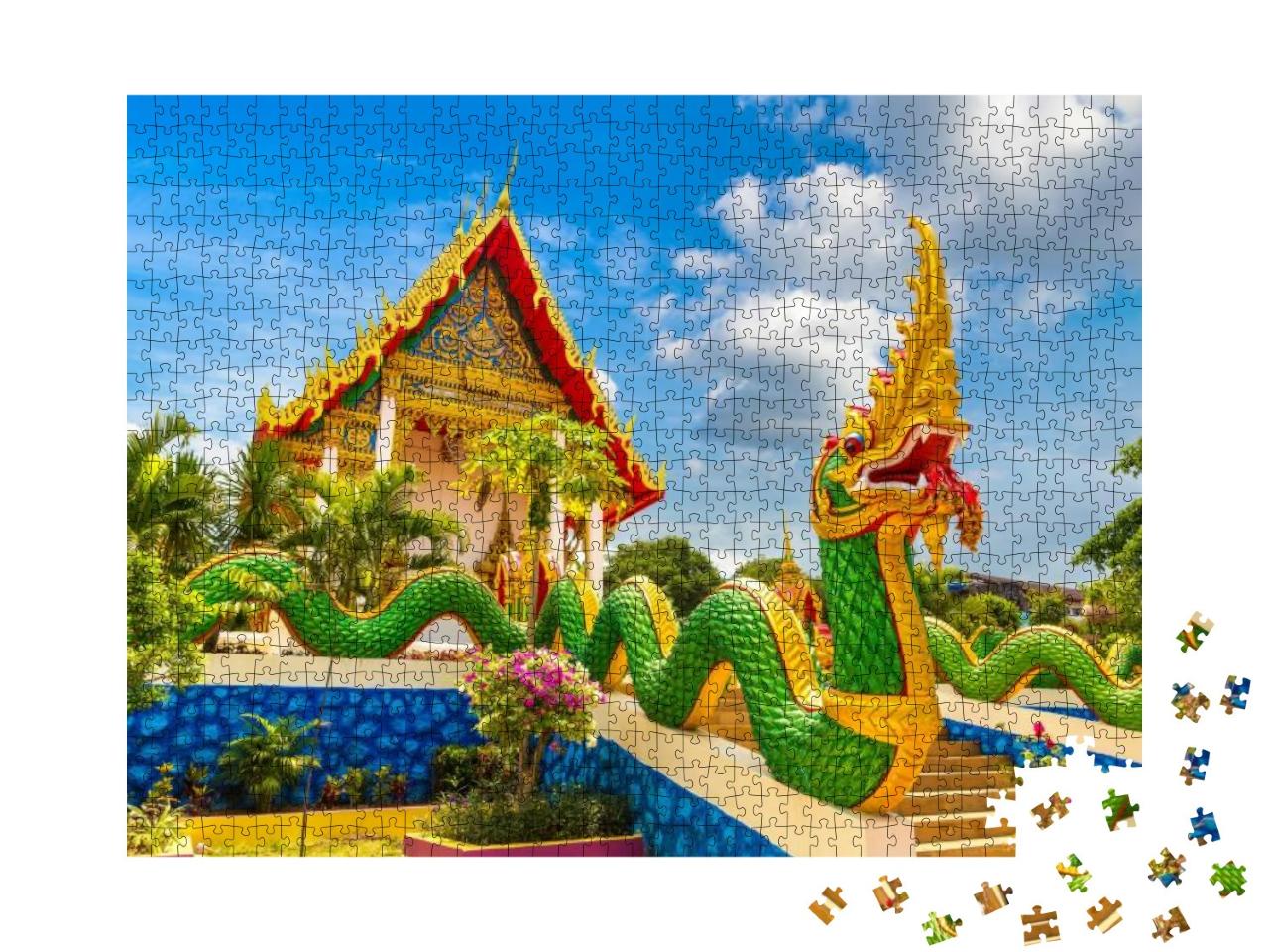 Karon Temple At Phuket in Thailand in a Summer Day... Jigsaw Puzzle with 1000 pieces