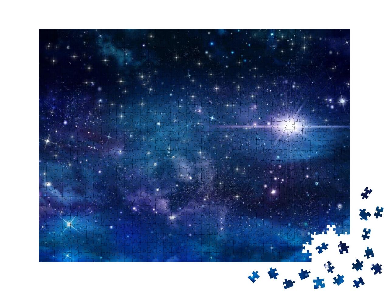 Beautiful Background of the Night Sky with Stars... Jigsaw Puzzle with 1000 pieces