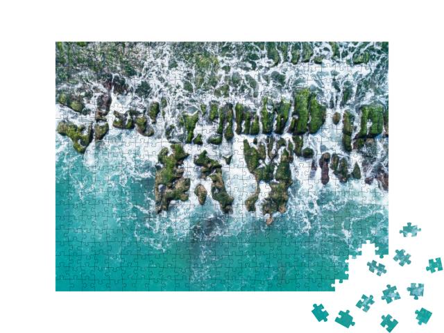 Laomei Green Reef Aerial View - Taiwan North Coast Season... Jigsaw Puzzle with 500 pieces
