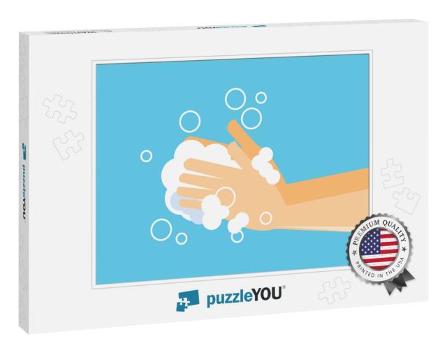 Washing Hand with Soap -Vector... Jigsaw Puzzle