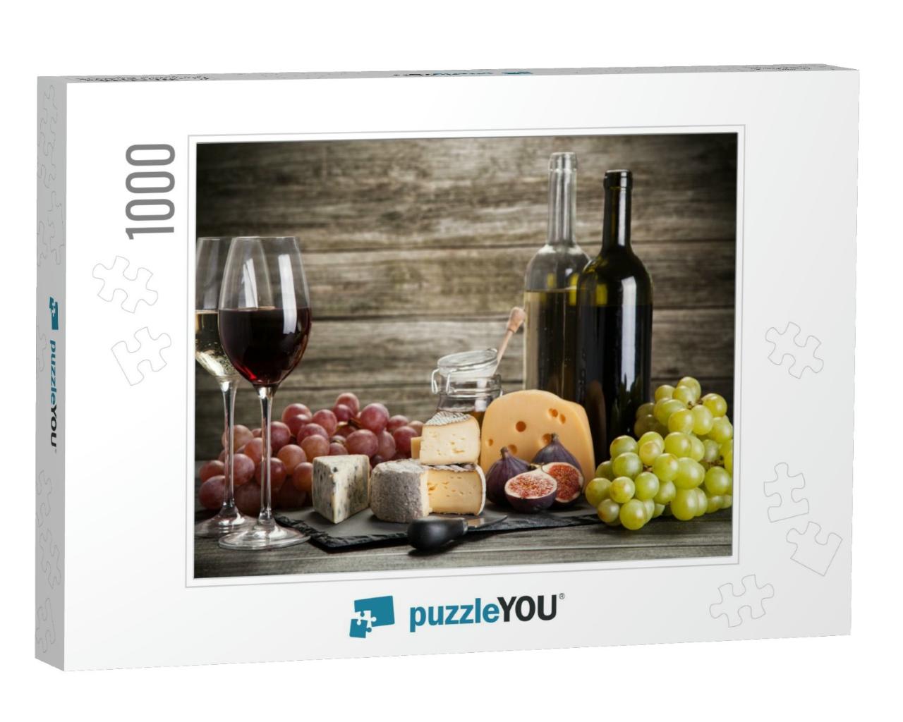 Wine & Cheese Still Life... Jigsaw Puzzle with 1000 pieces