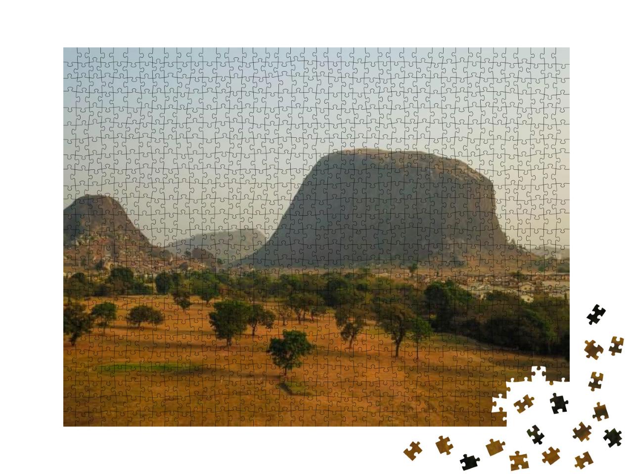 Scenic Landscape View of Zuma Rock Niger State Nigeria... Jigsaw Puzzle with 1000 pieces