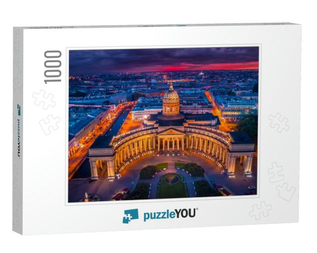 St. Petersburg. Kazan Cathedral. Panorama of Petersburg... Jigsaw Puzzle with 1000 pieces