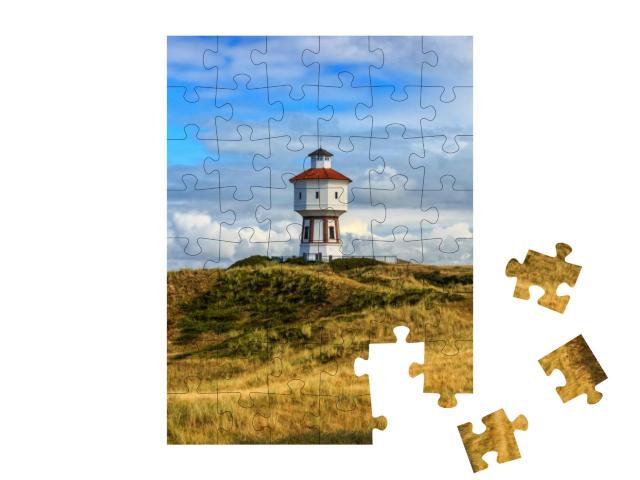 A Lighthouse At the Island of Langeoog, Lower Saxony, Ger... Jigsaw Puzzle with 48 pieces