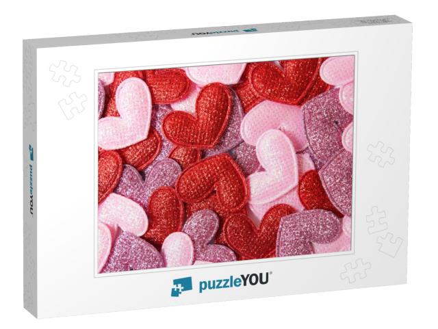 Background from Hearts of Different Colors. Valentines Da... Jigsaw Puzzle