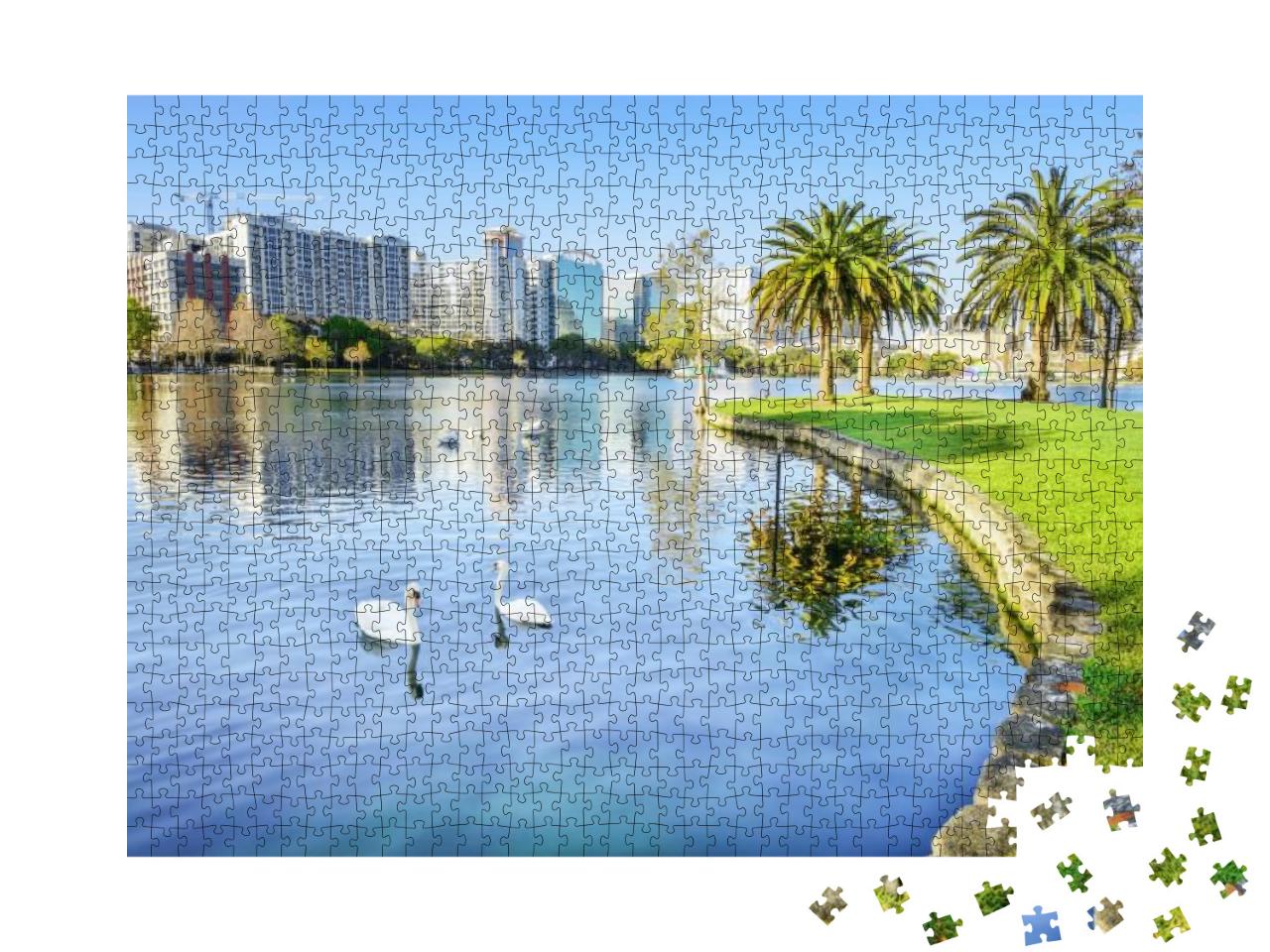 Orlando. Located in Lake Eola Park, Orlando, Florida, Usa... Jigsaw Puzzle with 1000 pieces