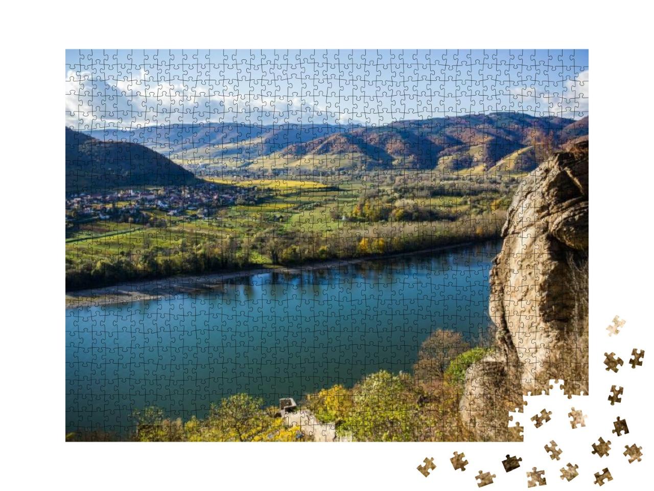 Landscape of Wachau Valley, Danube River, Austria... Jigsaw Puzzle with 1000 pieces