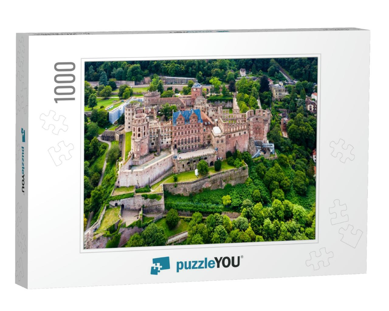 Luftaufnahme, Schloss Heidelberg Und Altstadt Von Heidelb... Jigsaw Puzzle with 1000 pieces