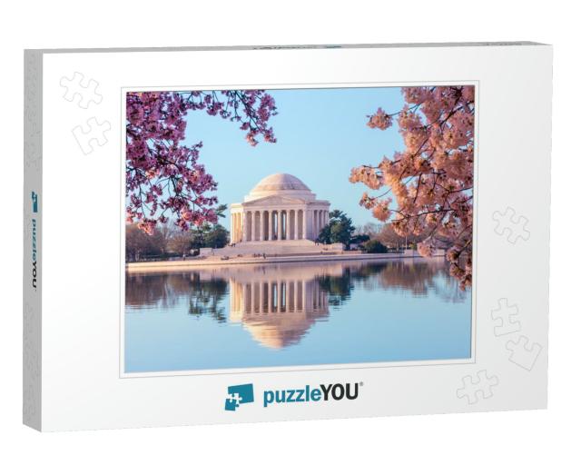 Sun Rising Illuminates the Jefferson Memorial & Tidal Bas... Jigsaw Puzzle