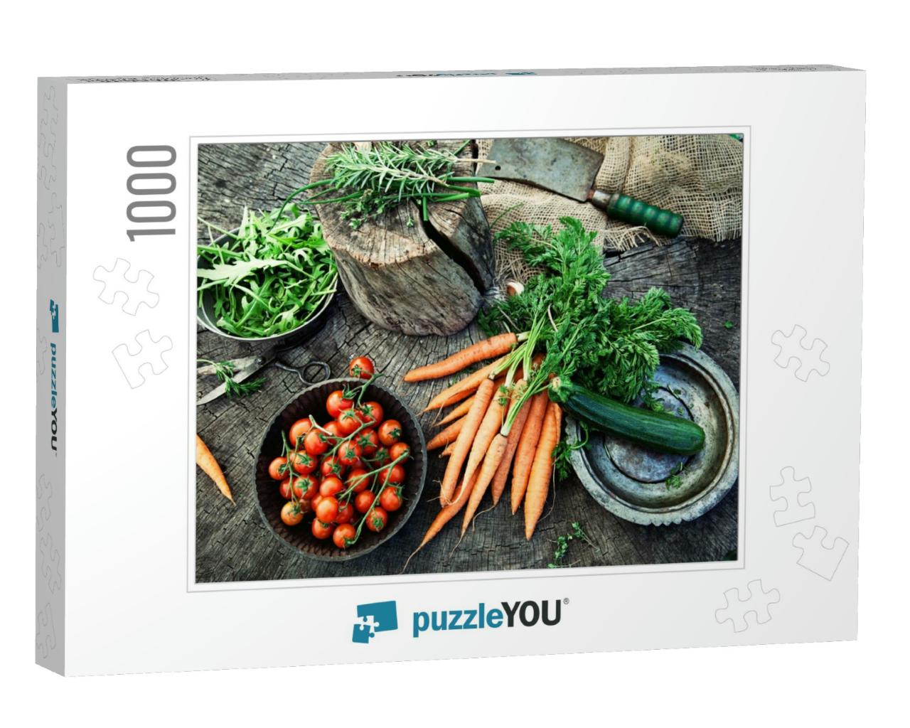 Fresh Organic Vegetables. Food Background. Healthy Food f... Jigsaw Puzzle with 1000 pieces
