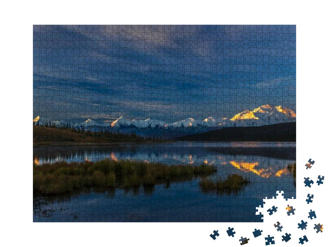 August 30, 2016 - Mount Denali At Wonder Lake, Previously... Jigsaw Puzzle with 1000 pieces