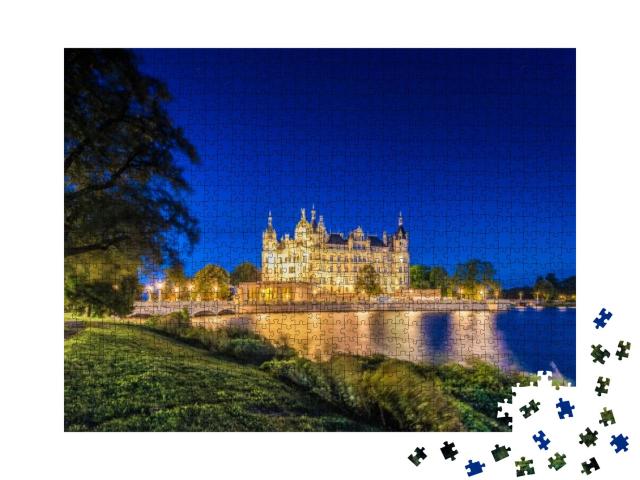 Schwerin Palace, or Schwerin Castle Schweriner Schloss, L... Jigsaw Puzzle with 1000 pieces