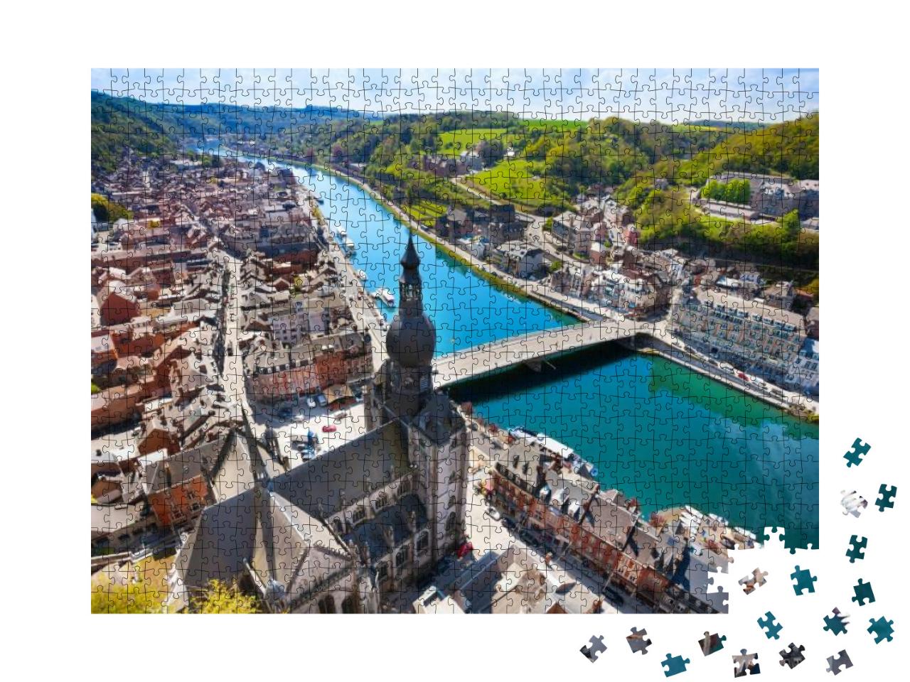 The Top View of Pont Charles De Gaulle Bridge Over Meuse... Jigsaw Puzzle with 1000 pieces