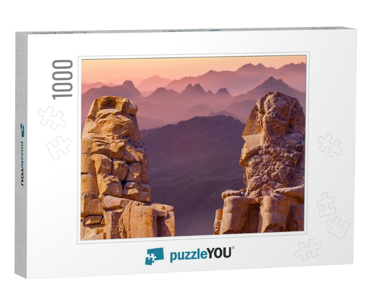 Colossi of Memnon Luxor Thebes Against the Background of... Jigsaw Puzzle with 1000 pieces
