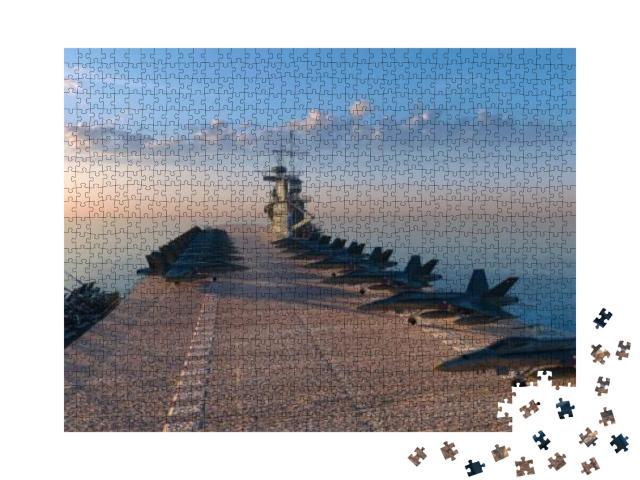 3D Cg Rendering of the Aircraft Carrier... Jigsaw Puzzle with 1000 pieces