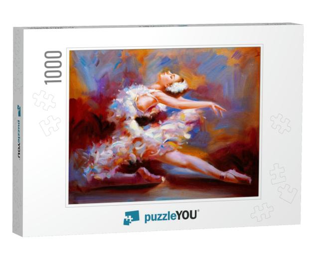 Oil Painting - Ballet Dancer... Jigsaw Puzzle with 1000 pieces