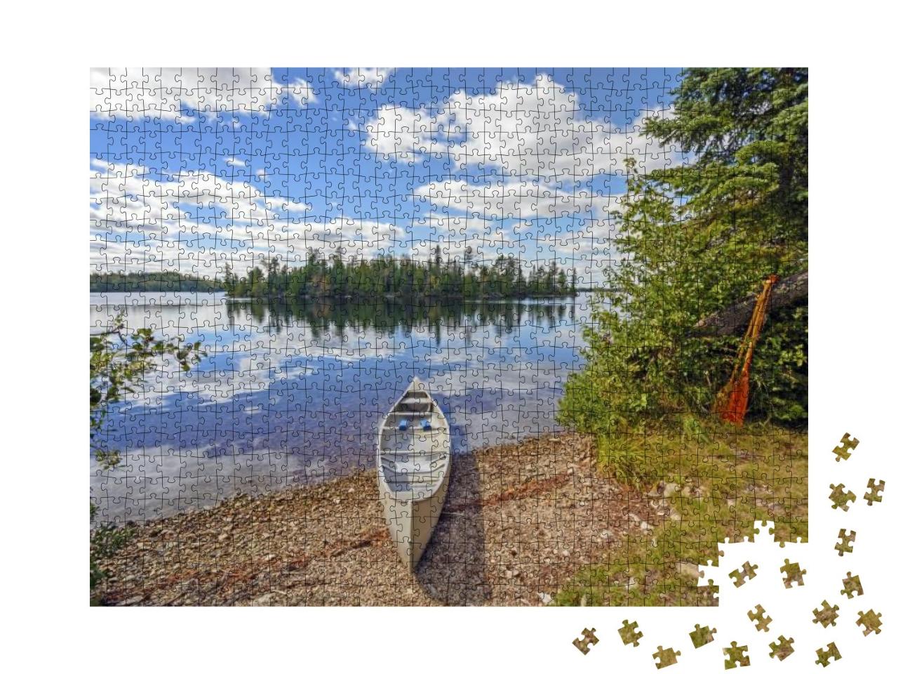 Canoe on Kekekabic Lake in the Boundary Waters... Jigsaw Puzzle with 1000 pieces