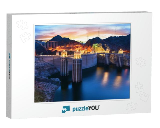 Evening View of the Hoover Dam in Boulder, Nevada, Usa... Jigsaw Puzzle
