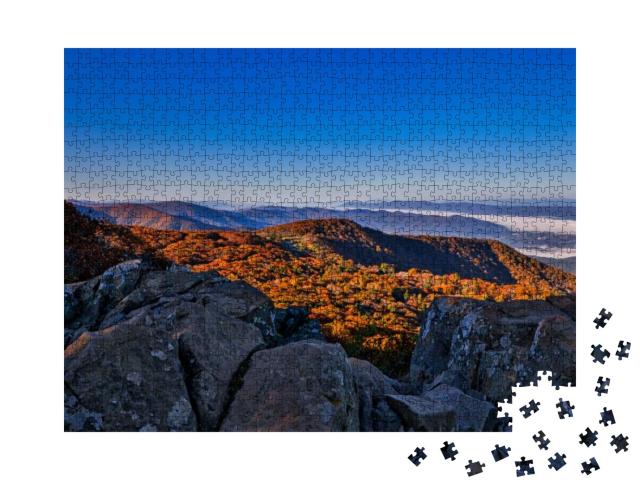 Usa, Virginia, Shenandoah National Park, Fall Color in th... Jigsaw Puzzle with 1000 pieces