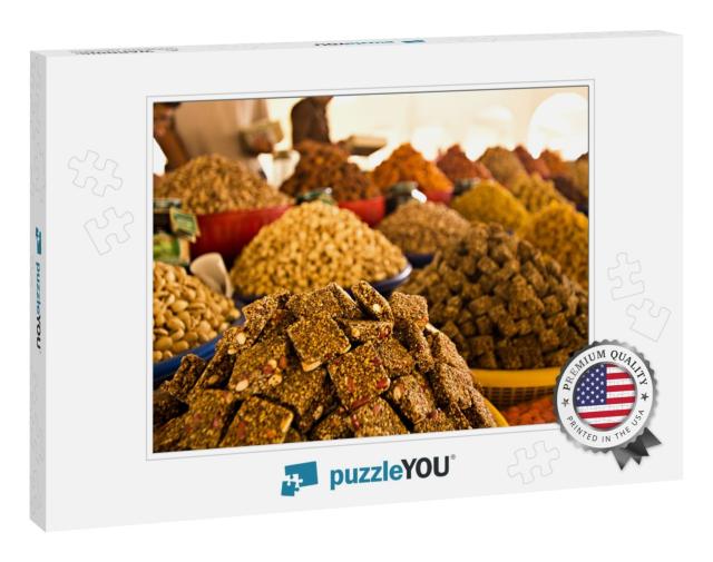 Uzbek Market in Bukhara. Dry Fruit, Nuts & Berries for Sa... Jigsaw Puzzle