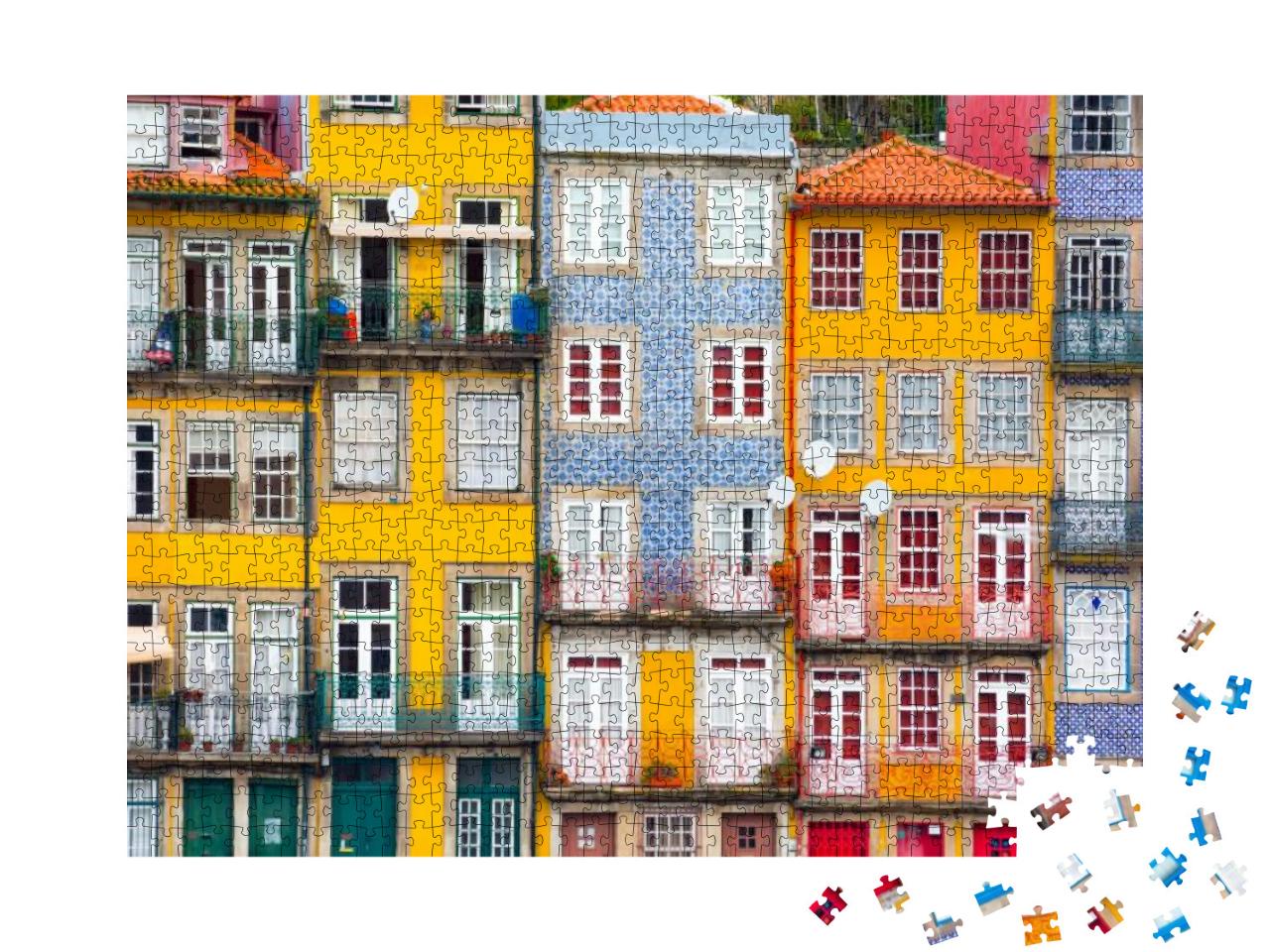 Ribeira, the Old Town of Porto, Portugal... Jigsaw Puzzle with 1000 pieces