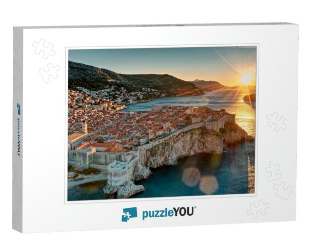 Photo Shows Sunrise At Croatia Dubrovnik with Morning Sun... Jigsaw Puzzle