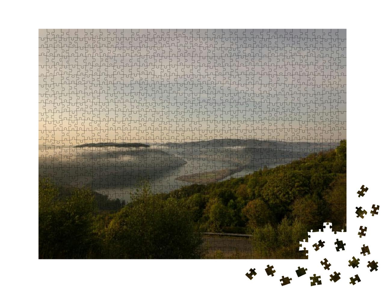 View to the German Lake Called Edersee At Summer... Jigsaw Puzzle with 1000 pieces