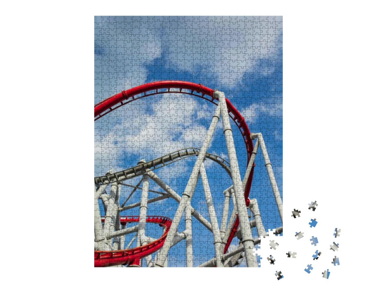 Roller Coaster on Sky Background... Jigsaw Puzzle with 1000 pieces