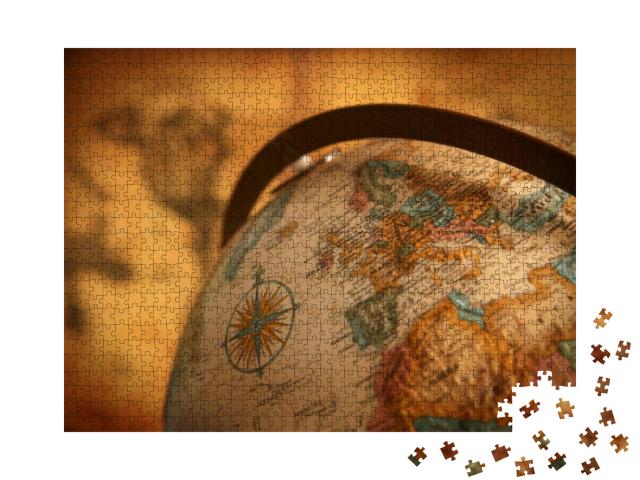 Close Up of Europe on Globe... Jigsaw Puzzle with 1000 pieces