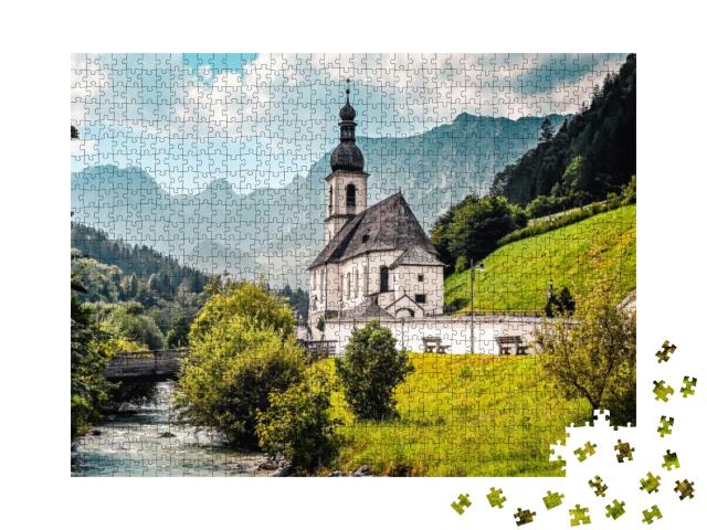 Amazing Alpine Landscape in the Bavarian Alps with the Ch... Jigsaw Puzzle with 1000 pieces