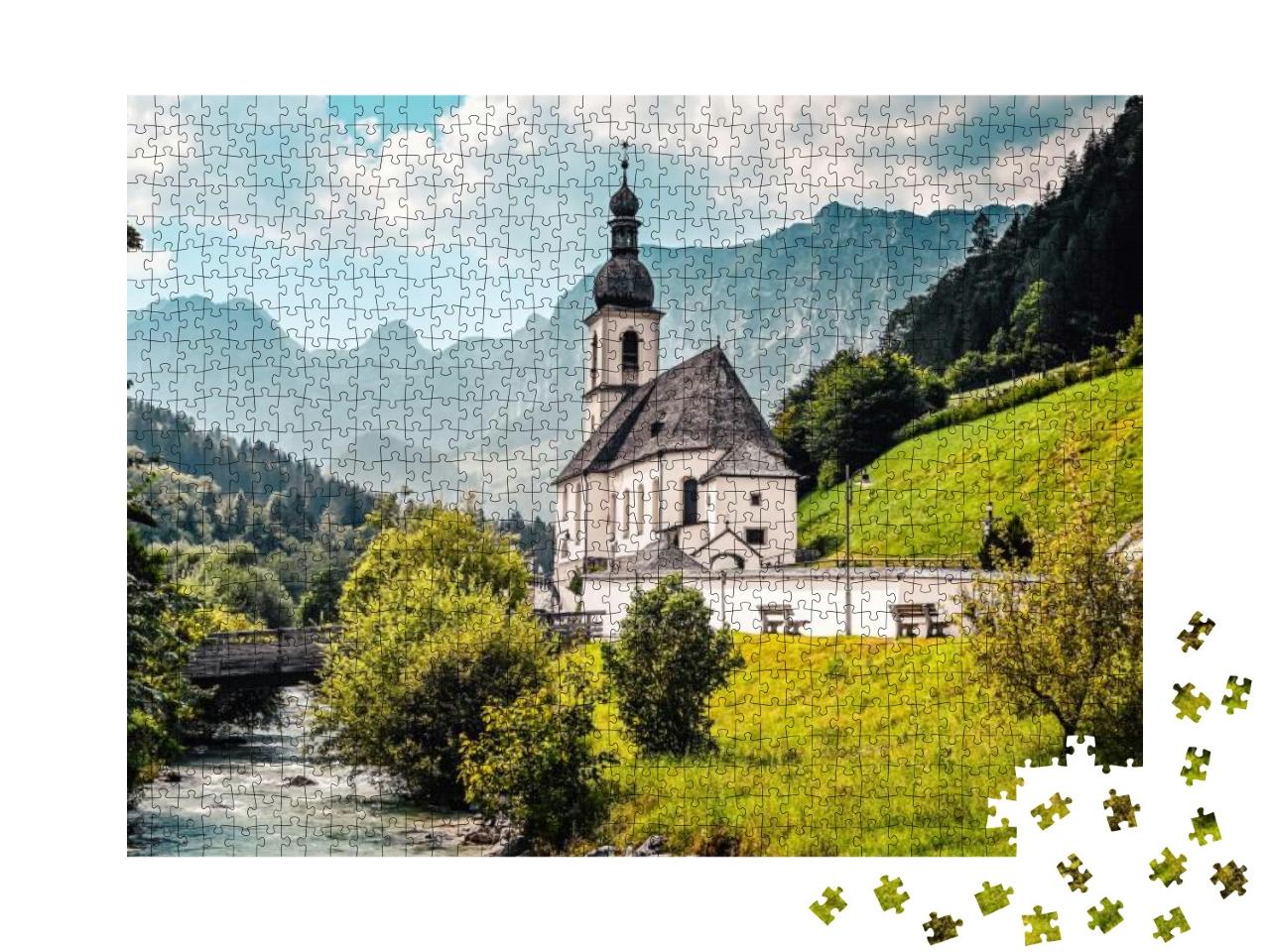Amazing Alpine Landscape in the Bavarian Alps with the Ch... Jigsaw Puzzle with 1000 pieces