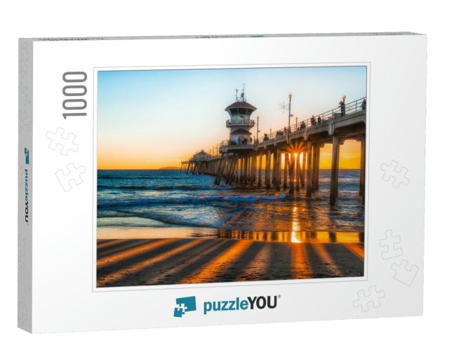 Huntington Beach Pier At Sunset, Huntington Beach, Califo... Jigsaw Puzzle with 1000 pieces