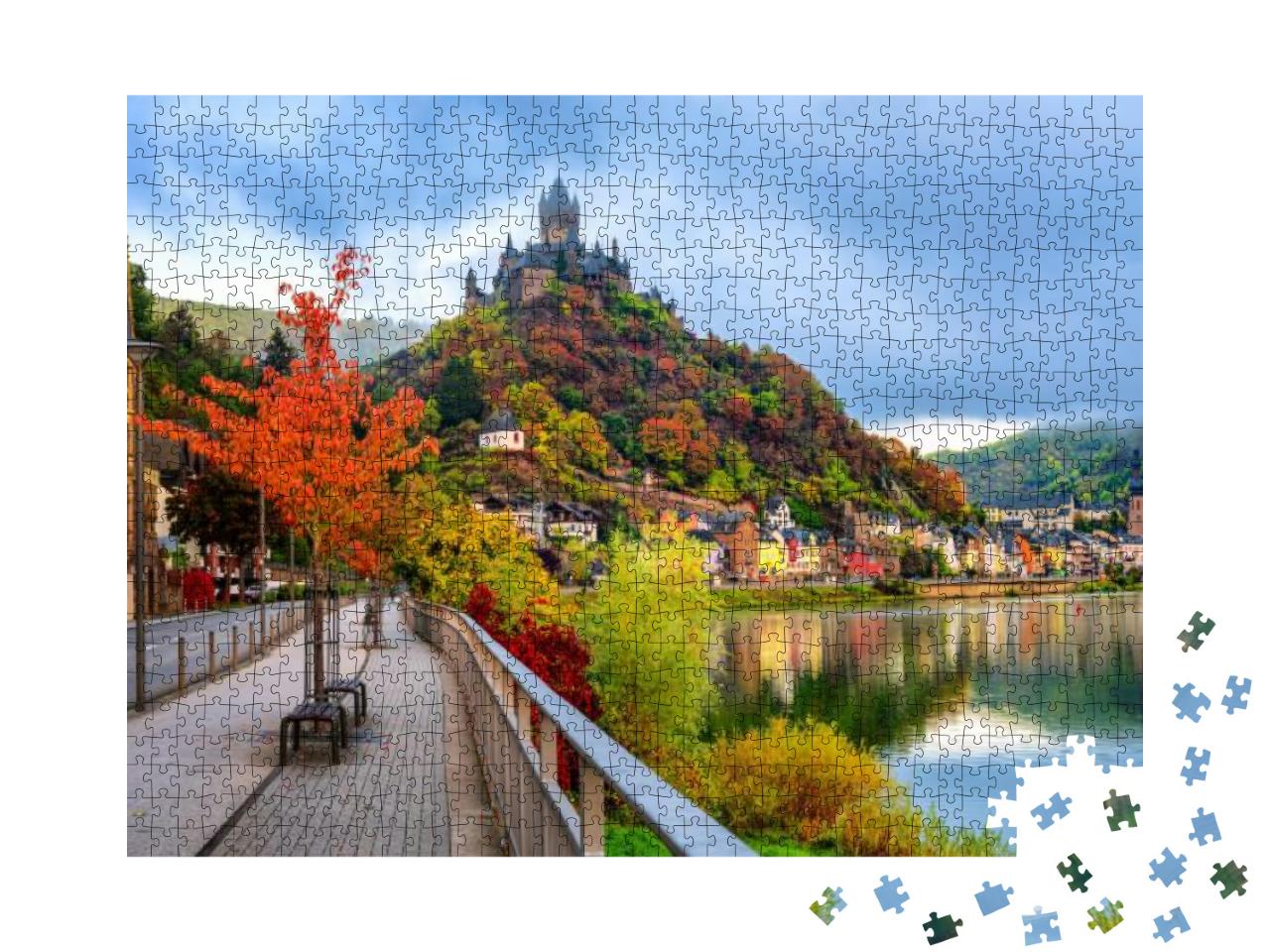 Cochem Historical Romantic Town on Moselle River Valley... Jigsaw Puzzle with 1000 pieces