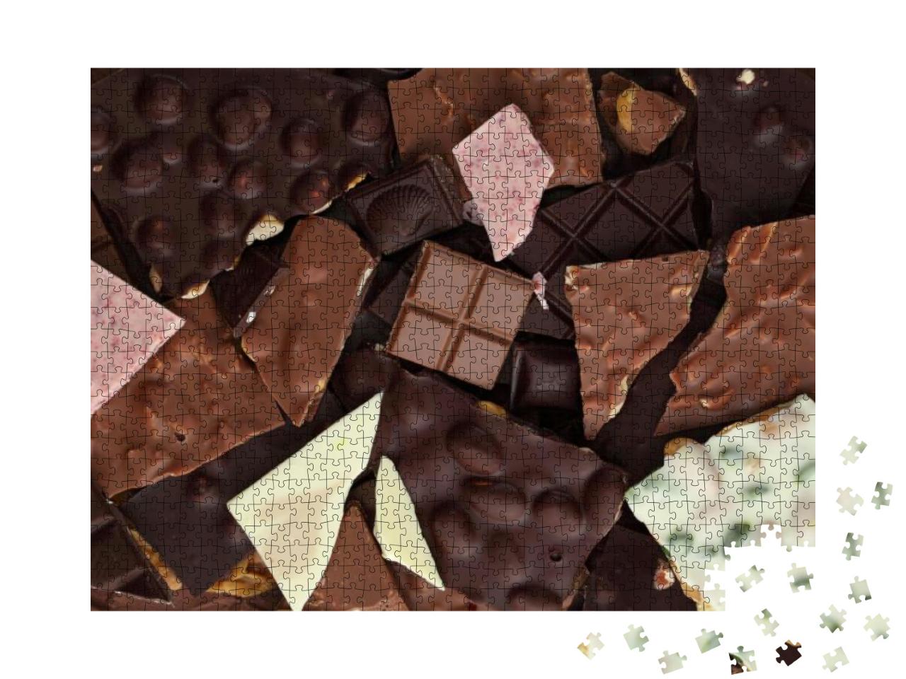 Hazelnut, Almond, Raspberry, Pistachio Dark, Milk & White... Jigsaw Puzzle with 1000 pieces