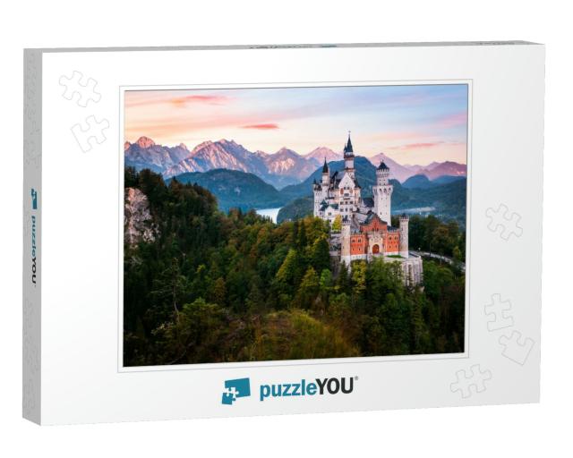 The Famous Neuschwanstein Castle During Sunrise, with Col... Jigsaw Puzzle