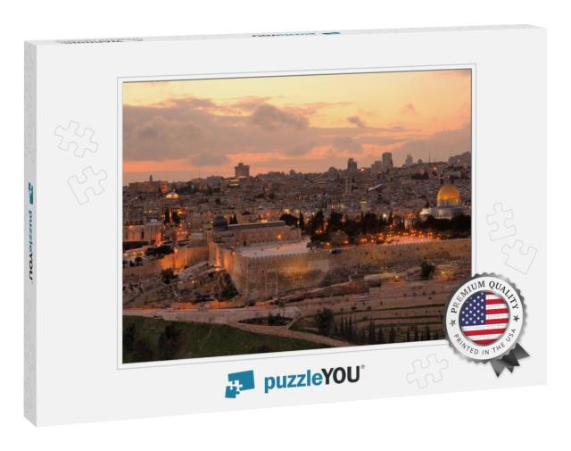 Dome of the Rock Along the Skyline of the Old City of Jer... Jigsaw Puzzle