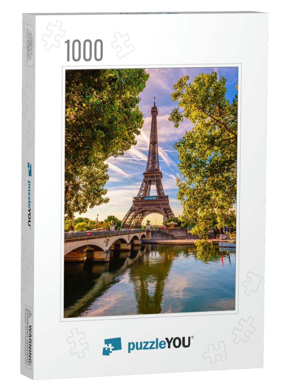 Paris Eiffel Tower & River Seine in Paris, France. Eiffel... Jigsaw Puzzle with 1000 pieces