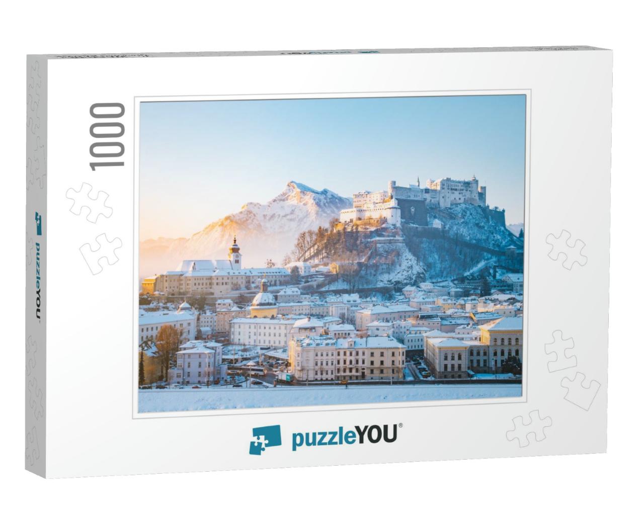 Classic View of the Historic City of Salzburg with Famous... Jigsaw Puzzle with 1000 pieces