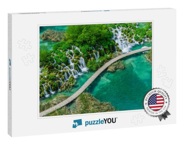 Lakes of the Plitvice Lakes National Park in Croatia... Jigsaw Puzzle