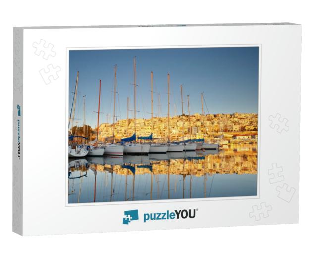 Morning in Mikrolimano Marina in Athens, Greece... Jigsaw Puzzle