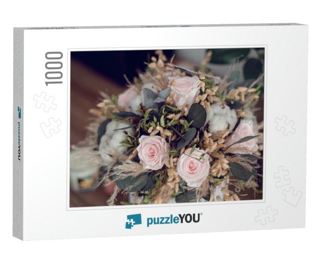 Long Lasting Flowers Decoration. Preserved Roses with Dri... Jigsaw Puzzle with 1000 pieces